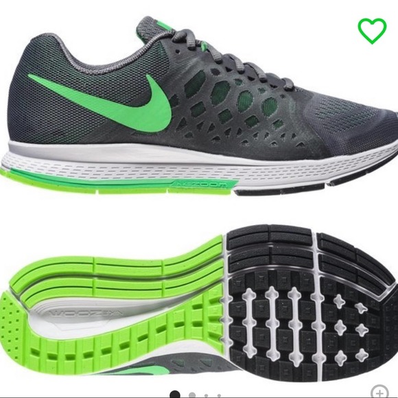 Nike Other - NIKE Men's Air Zoom Pegasus 31 Dark Gray / Flash Lime / Poison Green Size 14
